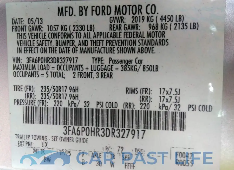 3FA6P0HR3DR327917# 9