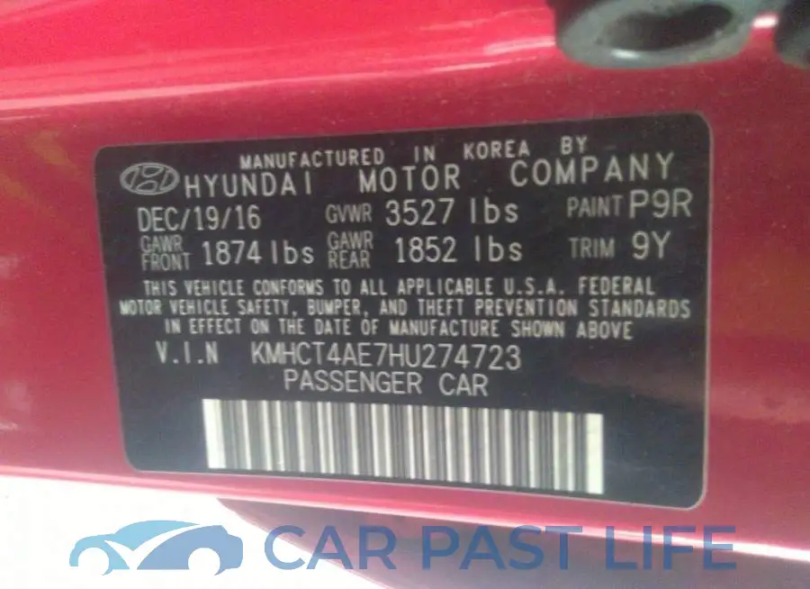 KMHCT4AE7HU274723# 9