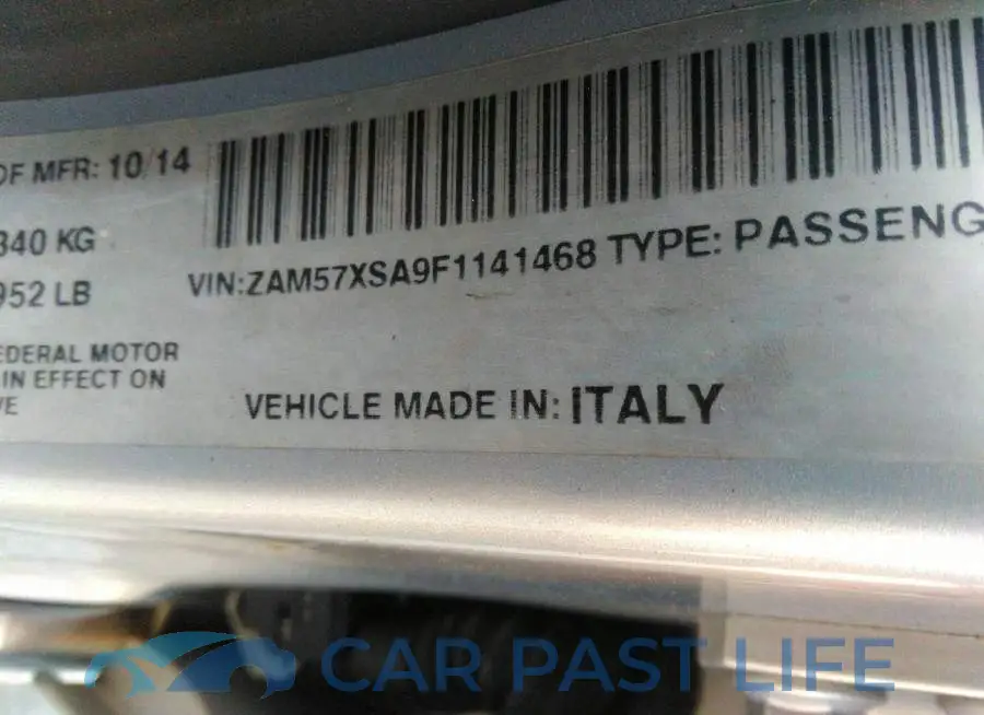 ZAM57XSA9F1141468# 9