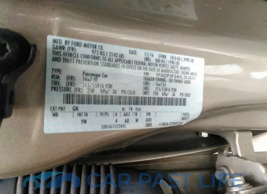 1FADP3F24HL203531# 9