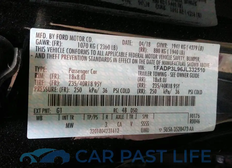 1FADP3L96JL332510# 9