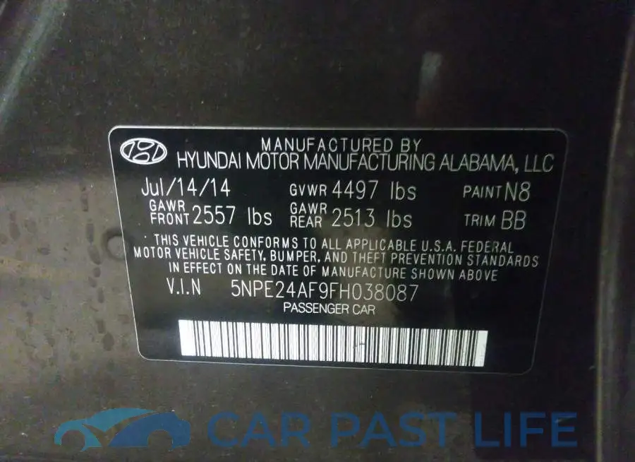 5NPE24AF9FH038087# 9