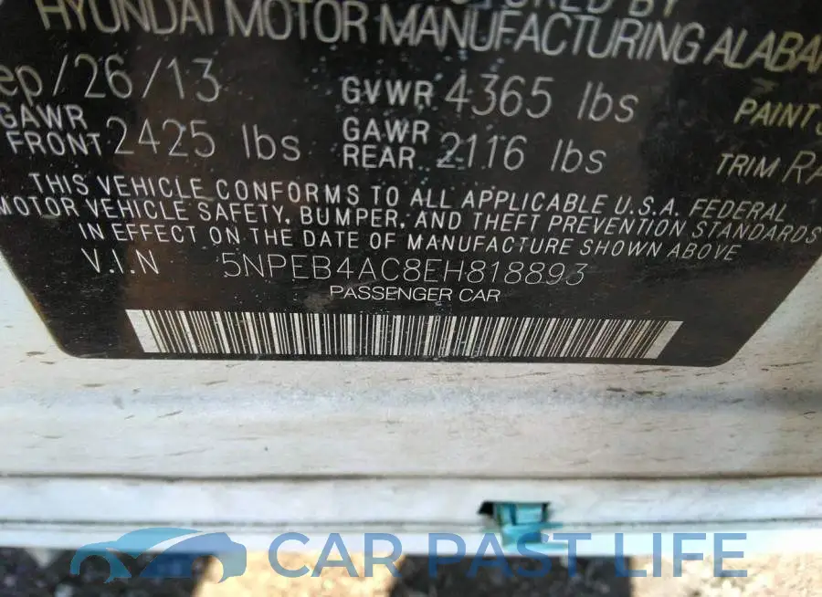 5NPEB4AC8EH818893# 9