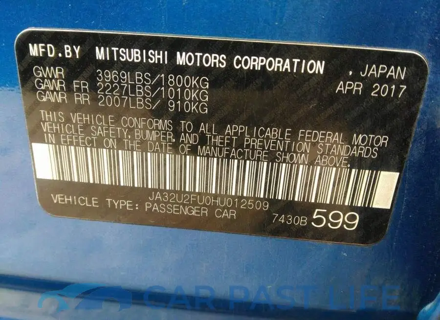 JA32U2FU0HU012509# 9