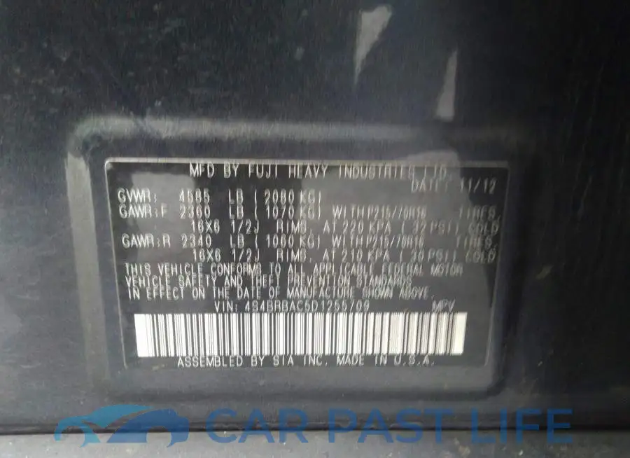 4S4BRBAC5D1255709# 9