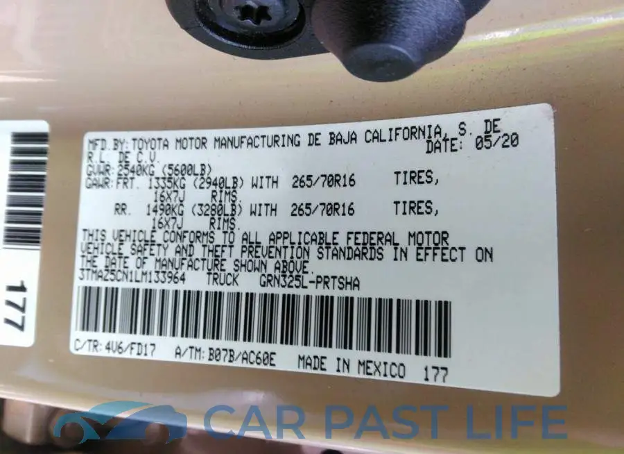 3TMAZ5CN1LM133964# 9