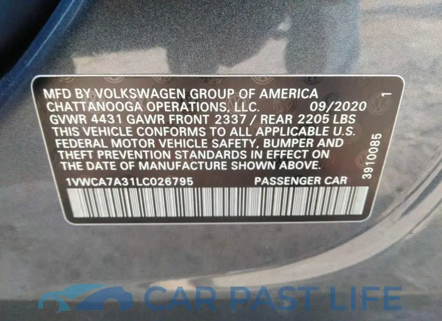 1VWCA7A31LC026795# 9