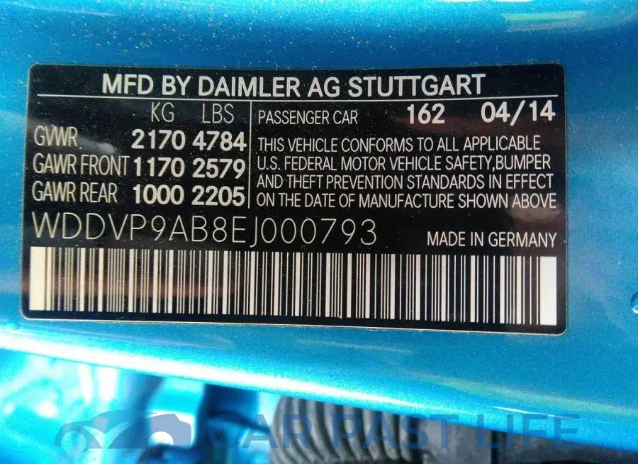 WDDVP9AB8EJ000793# 9