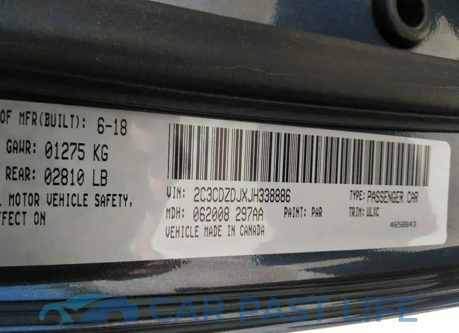 2C3CDZDJXJH338886# 9