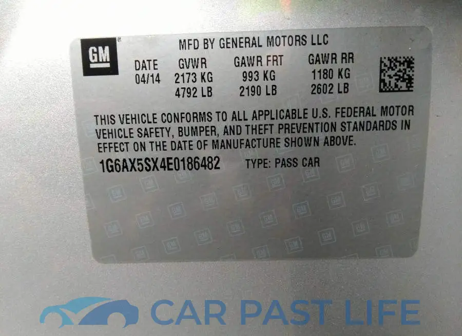 1G6AX5SX4E0186482# 9