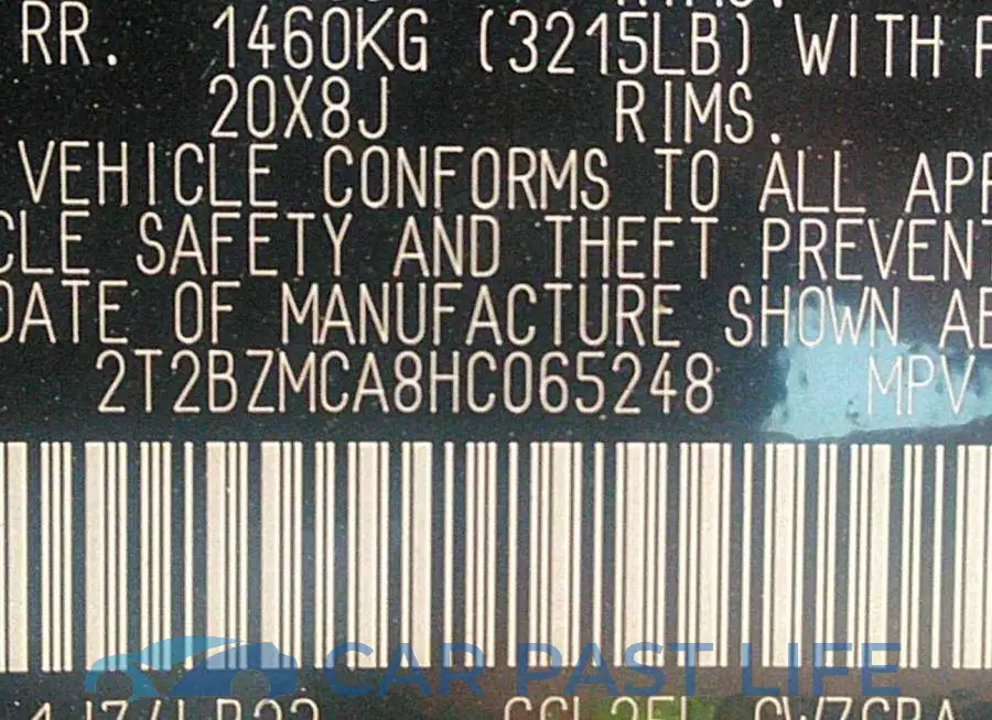 2T2BZMCA8HC065248# 9