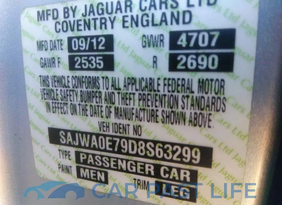 SAJWA0E79D8S63299# 9