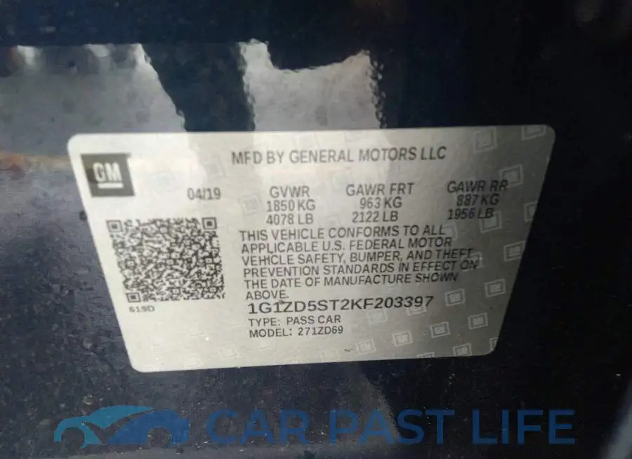 1G1ZD5ST2KF203397# 9
