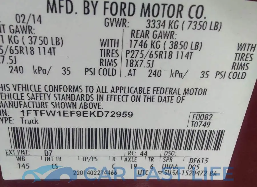 1FTFW1EF9EKD72959# 9