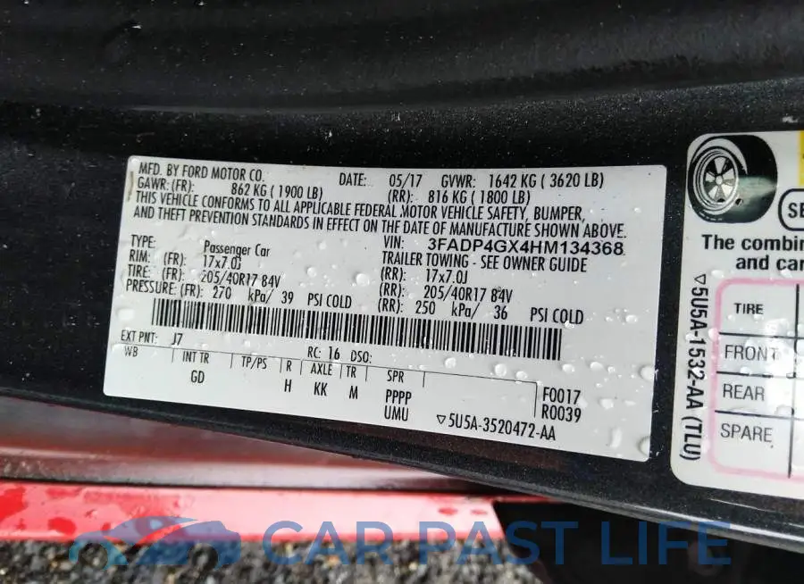 3FADP4GX4HM134368# 9