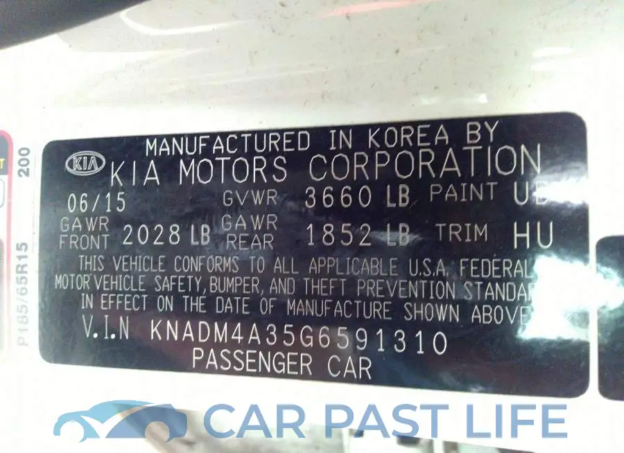 KNADM4A35G6591310# 9
