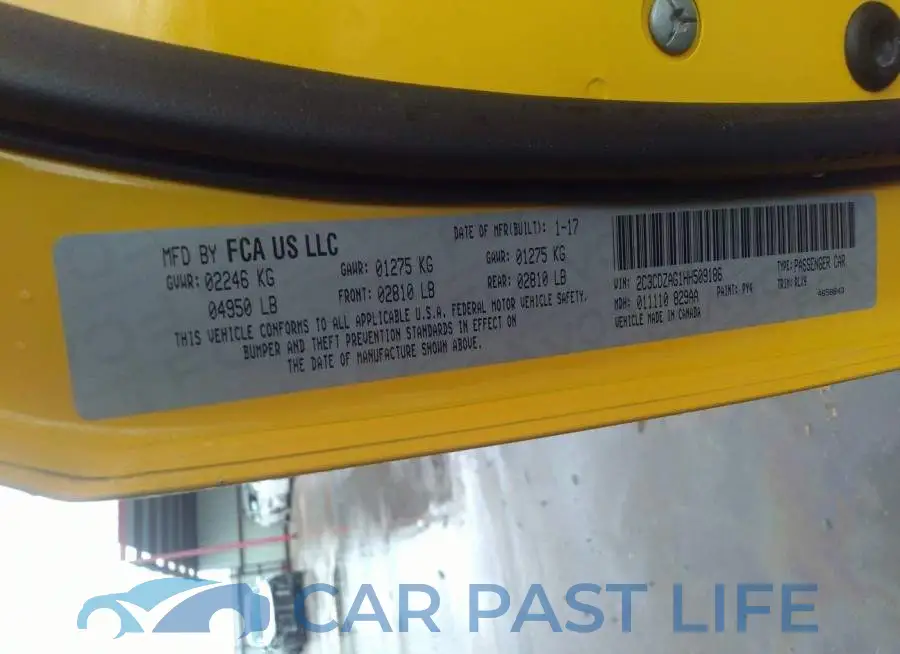 2C3CDZAG1HH509186# 9