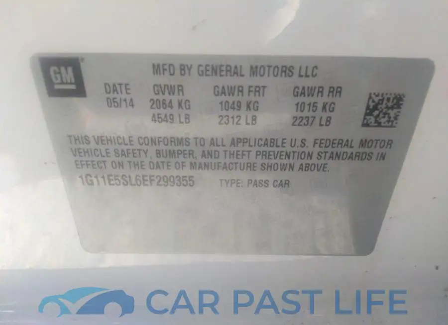 1G11E5SL6EF299355# 9