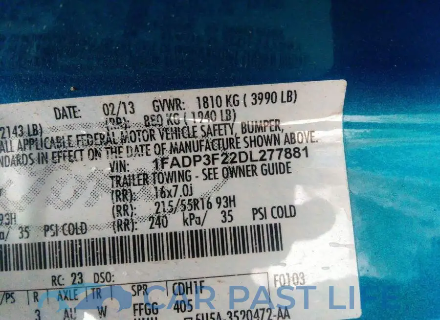 1FADP3F22DL277881# 9
