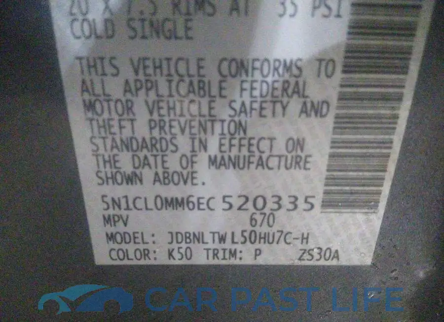 5N1CL0MM6EC520335# 9