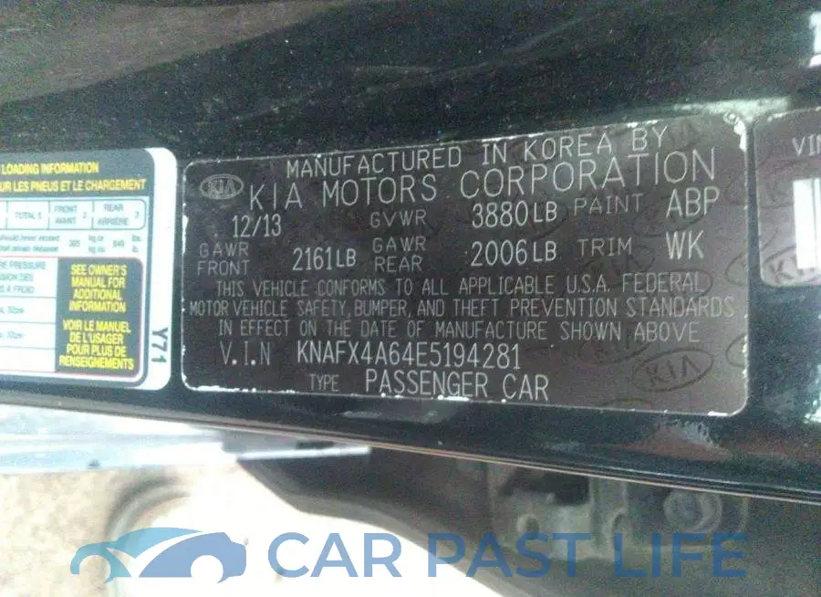 KNAFX4A64E5194281# 9