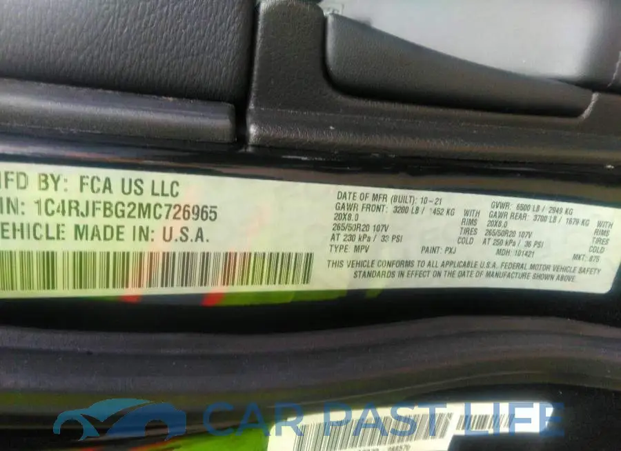 1C4RJFBG2MC726965# 9