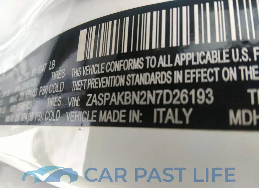 ZASPAKBN2N7D26193# 9