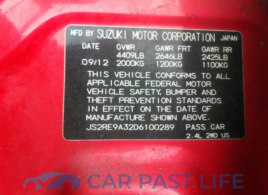 JS2RE9A32D6100289# 9