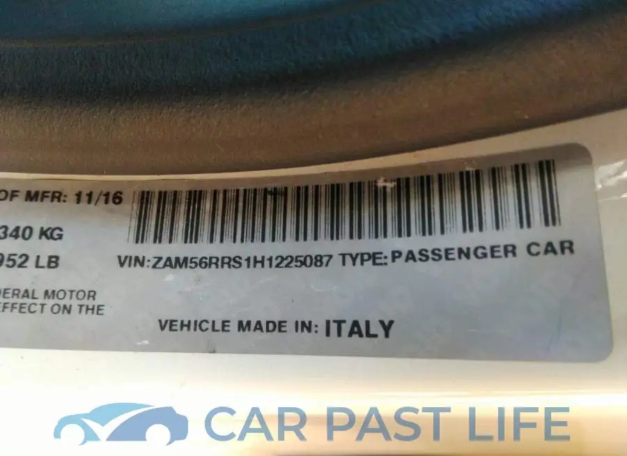 ZAM56RRS1H1225087# 9