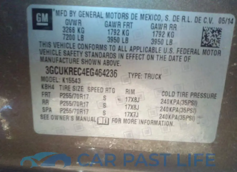 3GCUKREC4EG464236# 9