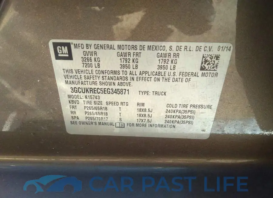 3GCUKREC5EG345871# 9