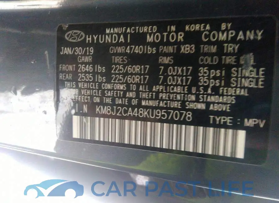 KM8J2CA48KU957078# 9