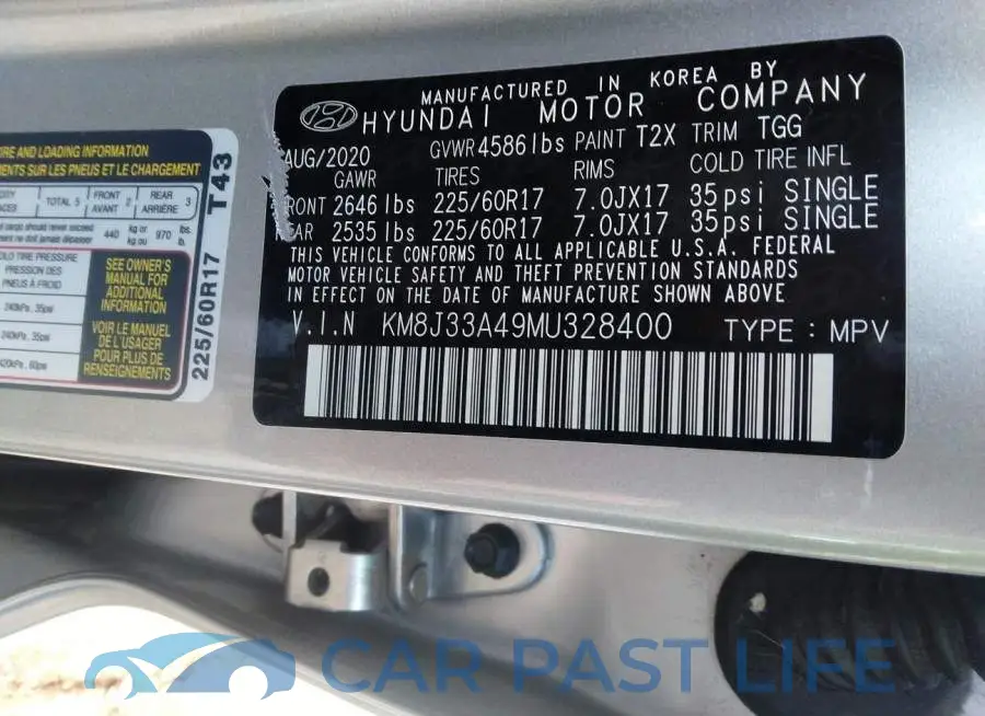 KM8J33A49MU328400# 9