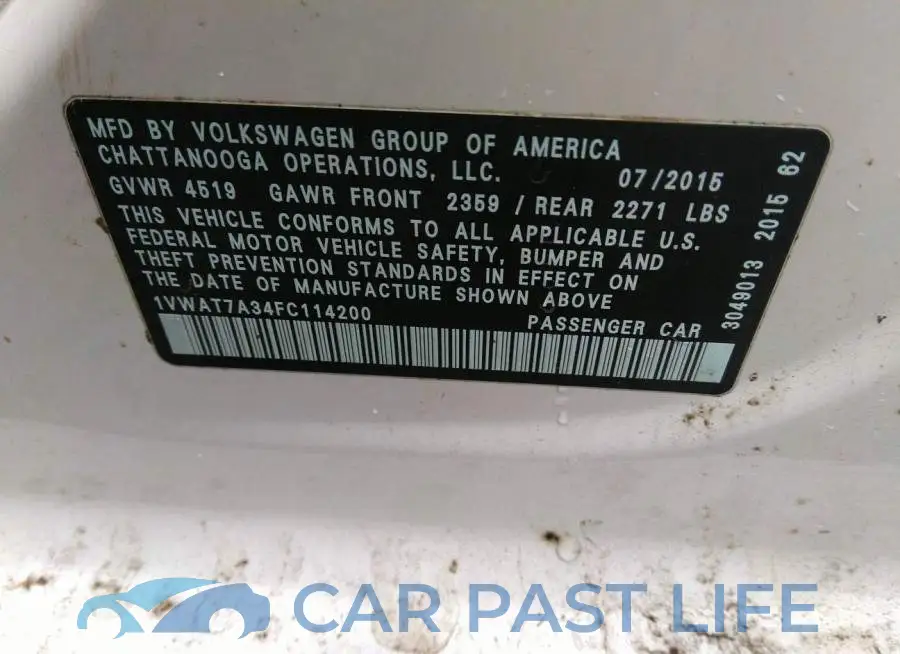 1VWAT7A34FC114200# 9