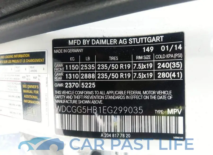 WDCGG5HB1EG299035# 9
