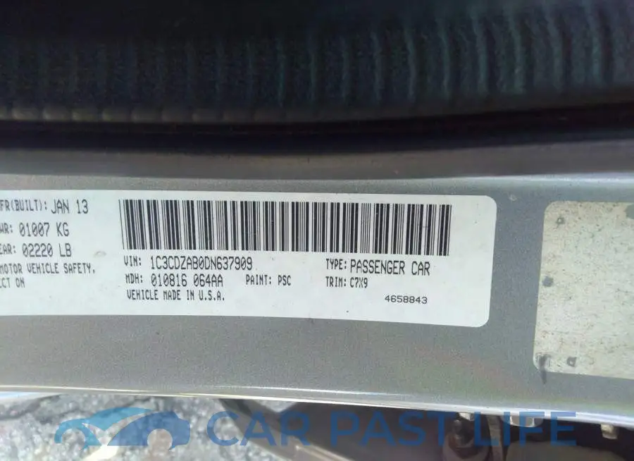 1C3CDZAB0DN637909# 9