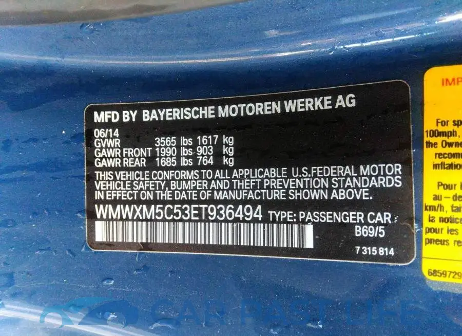 WMWXM5C53ET936494# 9