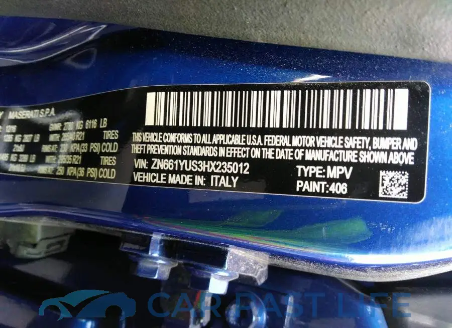 ZN661YUS3HX235012# 9