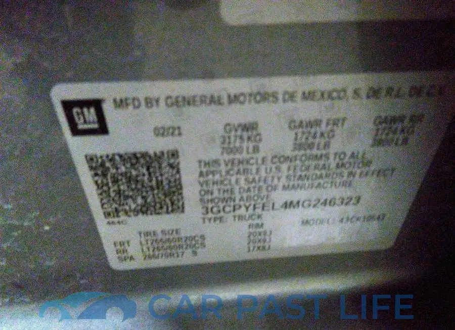 3GCPYFEL4MG246323# 9