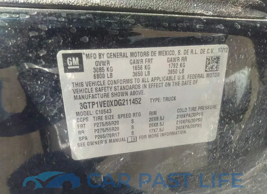 3GTP1VE0XDG211452# 9