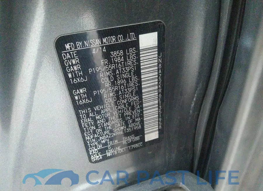 JN8AZ2KR6ET351958# 9