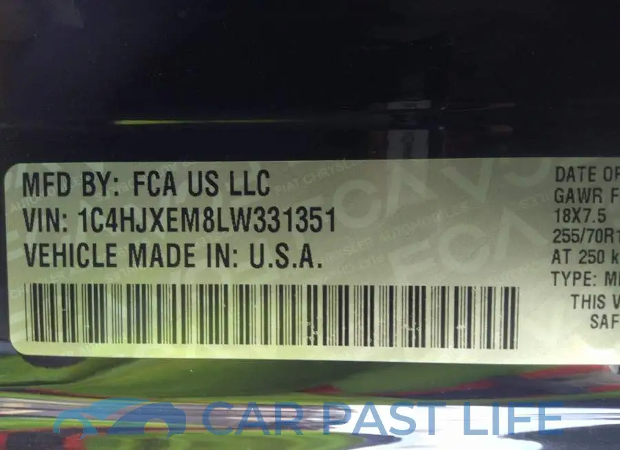 1C4HJXEM8LW331351# 9