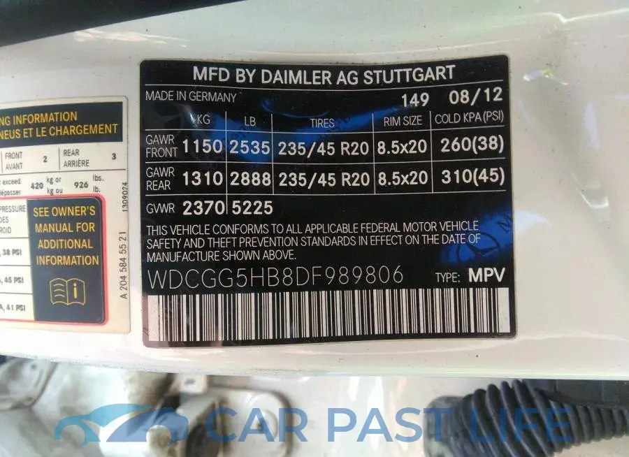 WDCGG5HB8DF989806# 9
