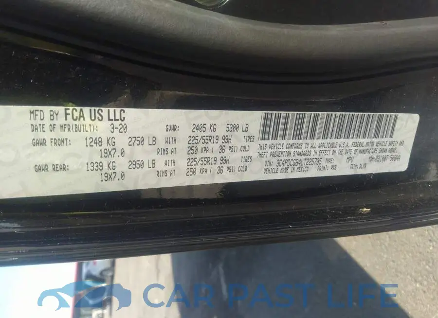 3C4PDCGB4LT225735# 9