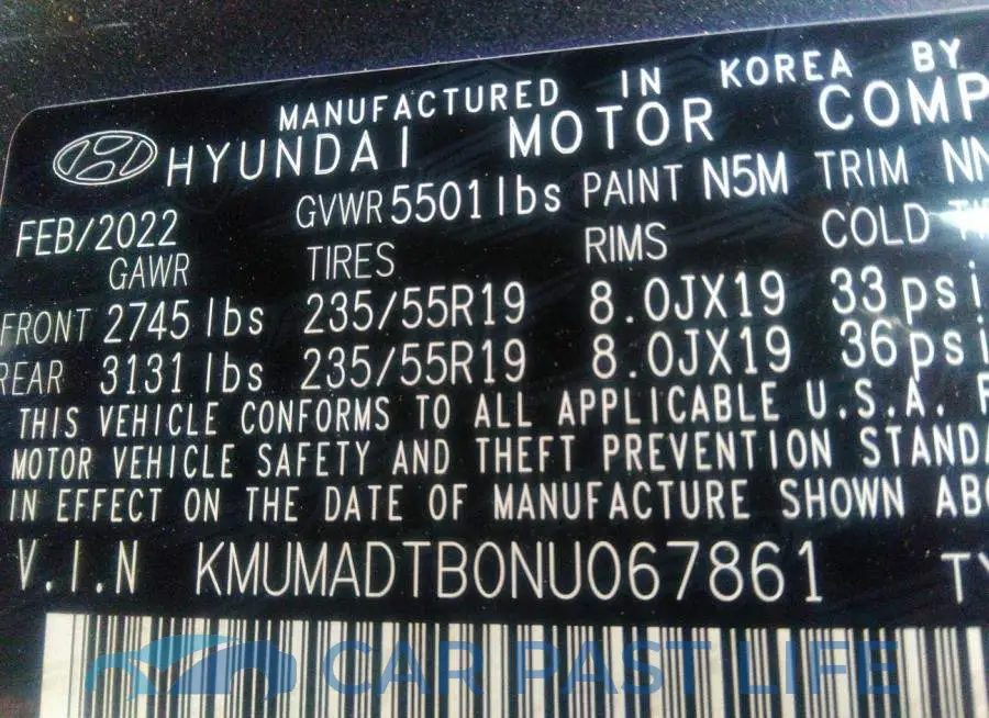 KMUMADTB0NU067861# 9