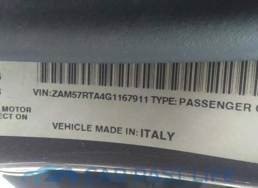 ZAM57RTA4G1167911# 9