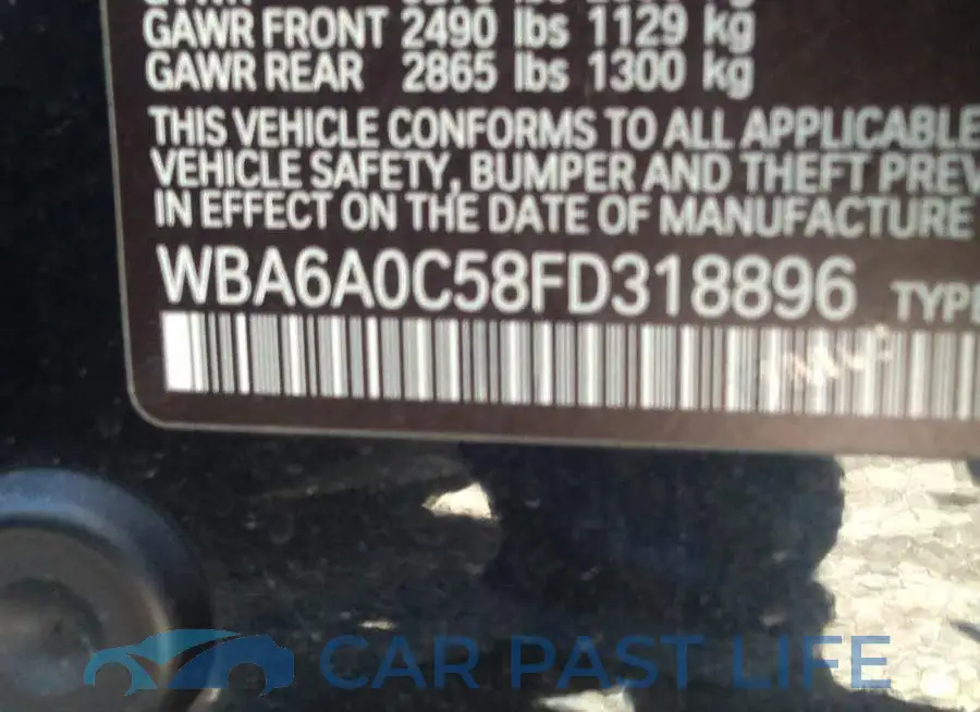 WBA6A0C58FD318896# 9