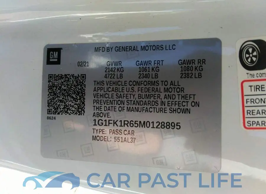 1G1FK1R65M0128895# 9