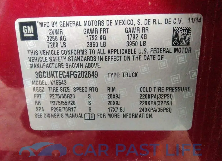 3GCUKTEC4FG202649# 9