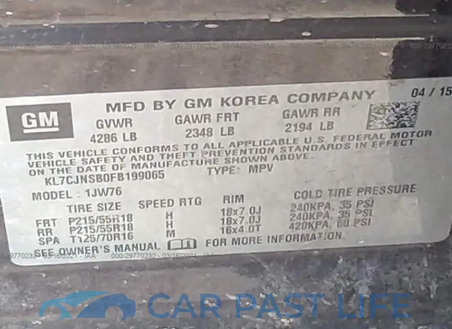 KL7CJNSB0FB199065# 9